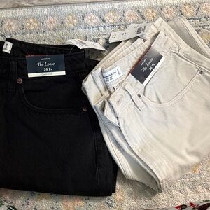Abercrombie & Fitch High Rise Jeans - Black and Cream - Set - Curve Love